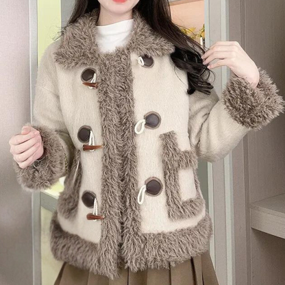 Élégante veste d'hiver noire pour femme