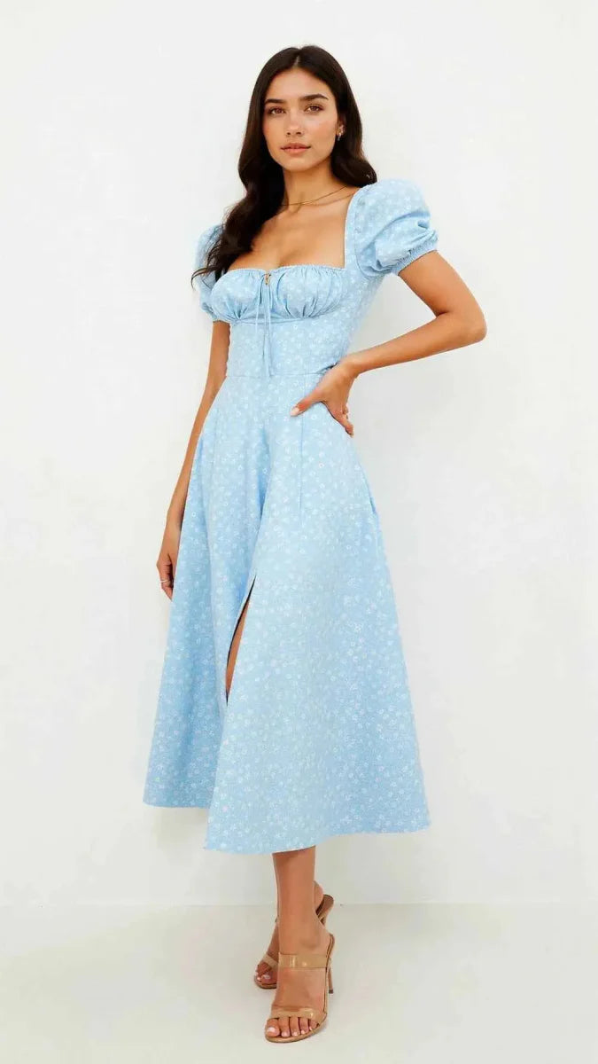 Figurformendes Midi-Kleid Quadratiskleid - IdealeKleiden