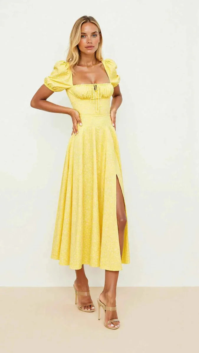 Robe midi sculptante Robe trapèze