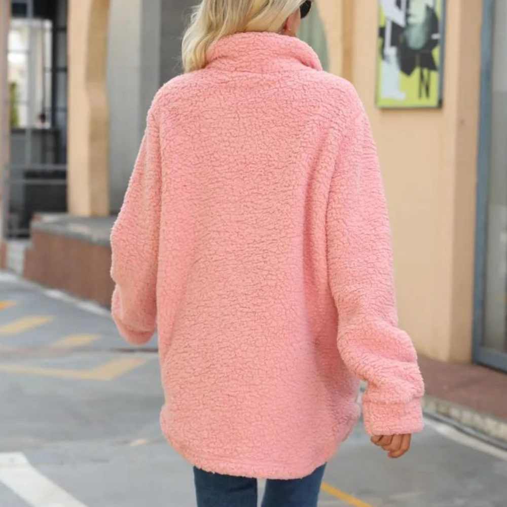 Elegante Winterjacke Damen Fluffy Design - IdealeKleiden