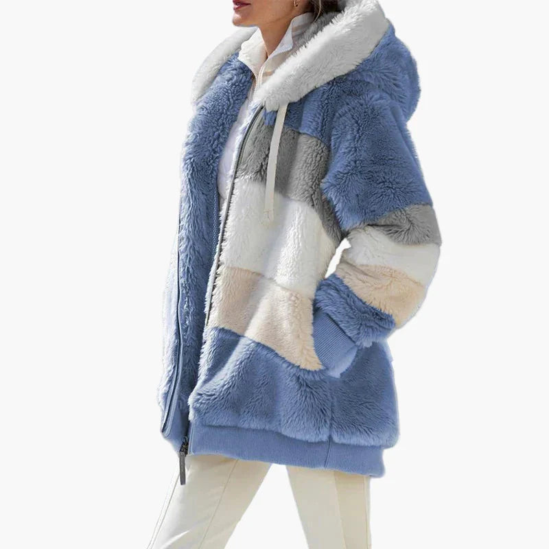 Veste d'hiver élégante à rayures