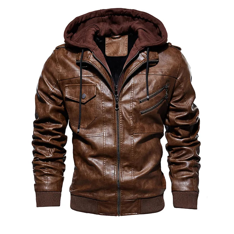 Blouson en cuir pour homme Robuste et élégant