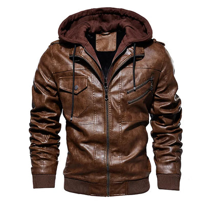Blouson en cuir pour homme Robuste et élégant
