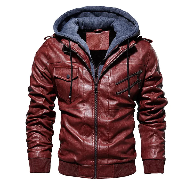Blouson en cuir pour homme Robuste et élégant