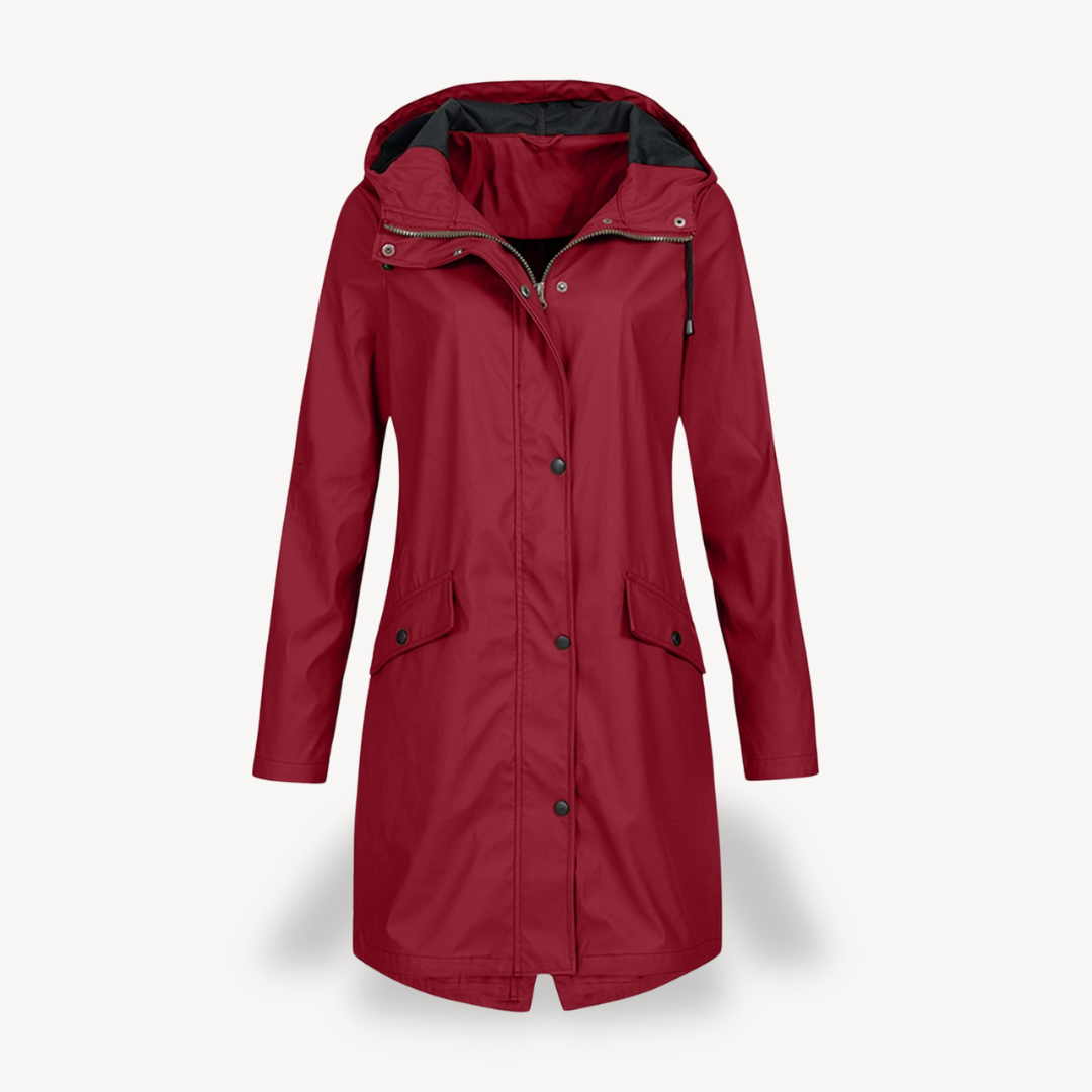 Veste imperméable femme parka à capuche veste de pluie