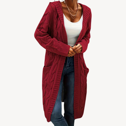 Cardigan à capuche confortable et chaud