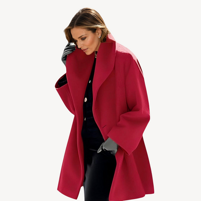 Manteau en laine grande taille élégant pour femme