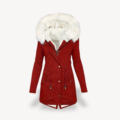 Parka en fausse fourrure pour femme, manteau d'hiver