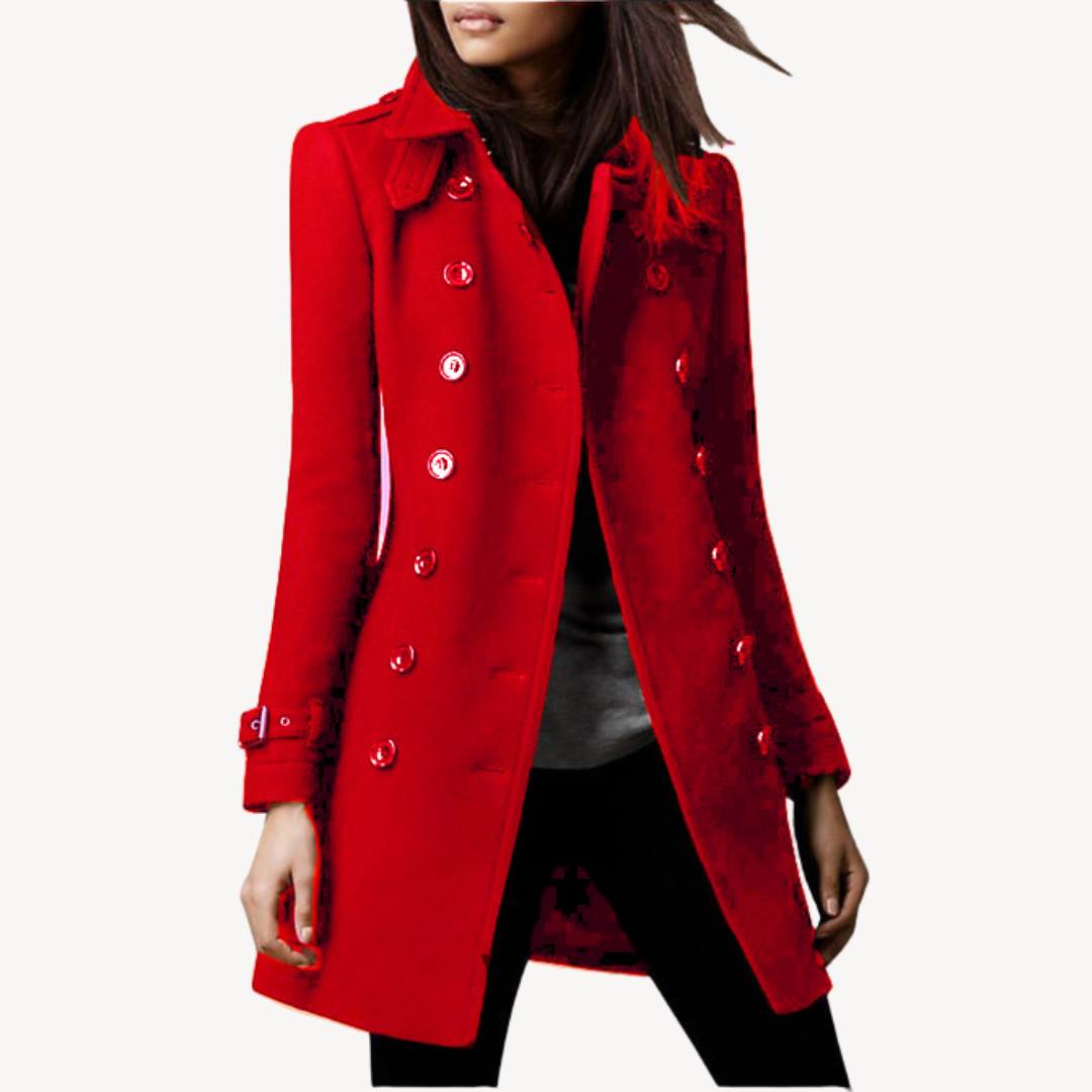 Manteau en laine élégant court pour femme