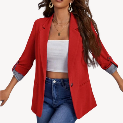 Veste décontractée pour femme manches 3/4 élégante