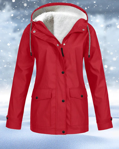 Parka d'hiver en fourrure synthétique doublé chaudement et isolé