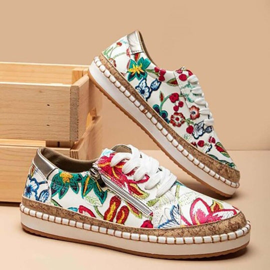 Baskets Santorini Fleurs Femme Tendance