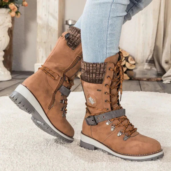 Bottes d'hiver imperméables femme Chaud Confort Adhérence
