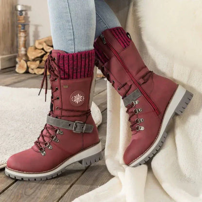 Bottes d'hiver imperméables femme Chaud Confort Adhérence