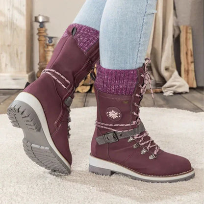 Bottes d'hiver imperméables femme Chaud Confort Adhérence