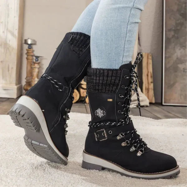 Bottes d'hiver imperméables femme Chaud Confort Adhérence