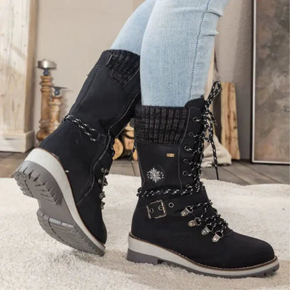 Bottes d'hiver imperméables femme Chaud Confort Adhérence