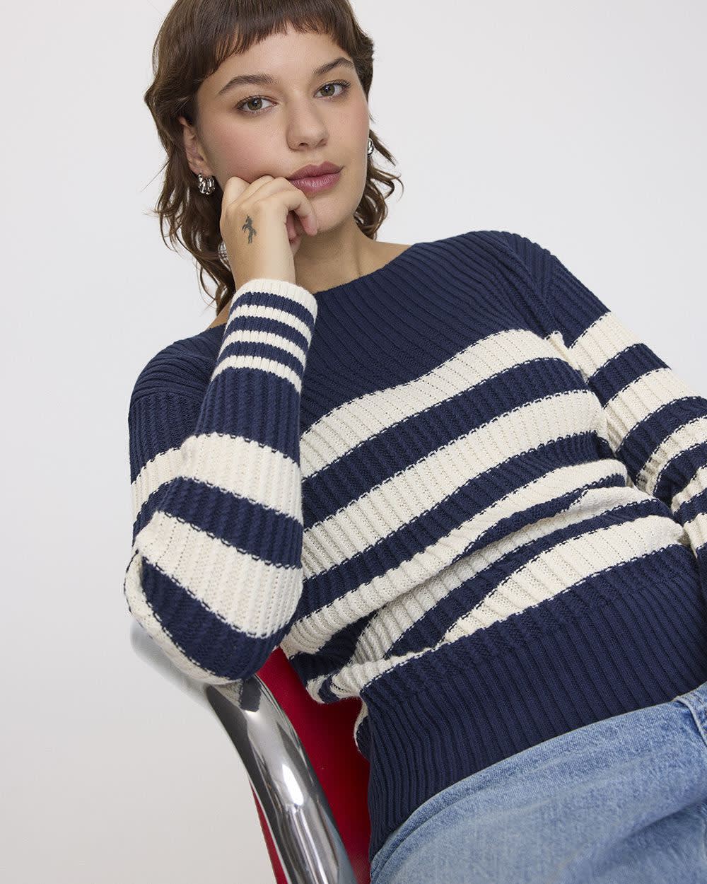 Pull-over stylé à manches longues moderne