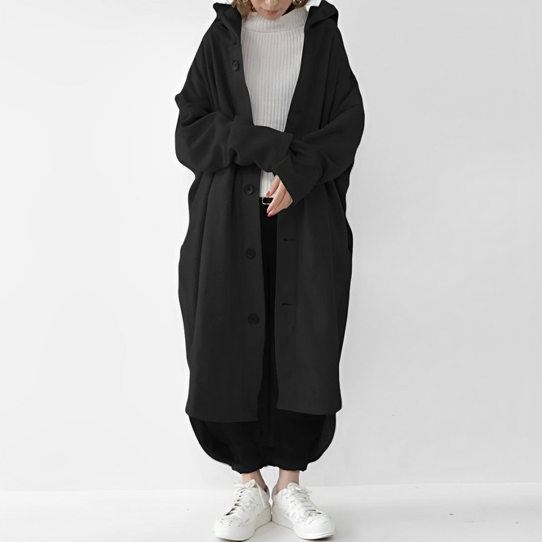 Trench-coat long pratique pour femme