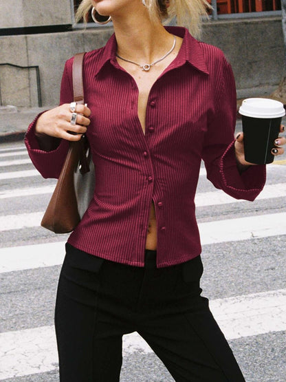 Chemisier Vintage Femme Élégant
