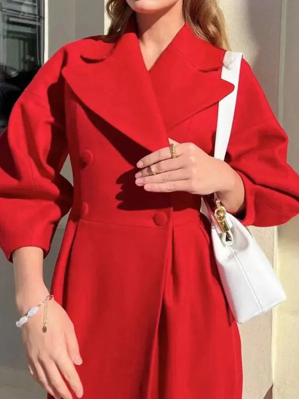 Manteau en laine rétro pour femme style vintage