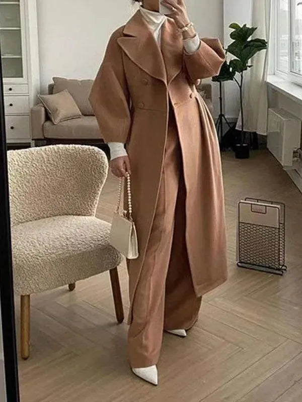 Manteau en laine rétro pour femme style vintage
