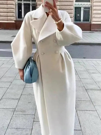 Manteau en laine rétro pour femme style vintage