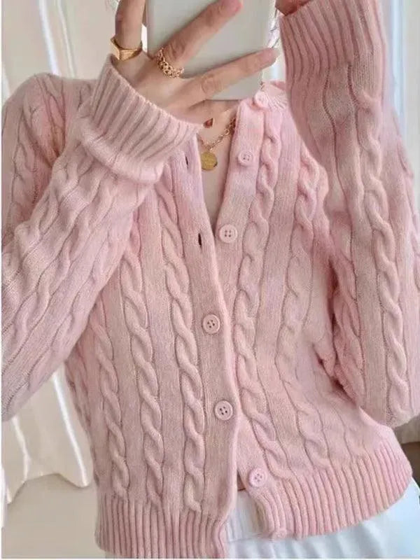 Stylische Damen Strickjacke Modern Pullover - IdealeKleiden