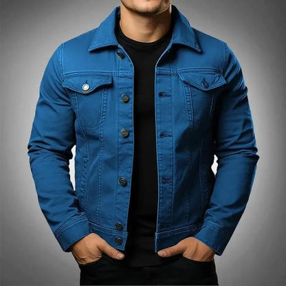 Veste en jean élégante pour homme en coton robuste