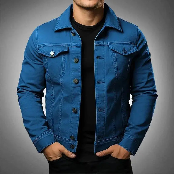 Veste en jean élégante pour homme en coton robuste
