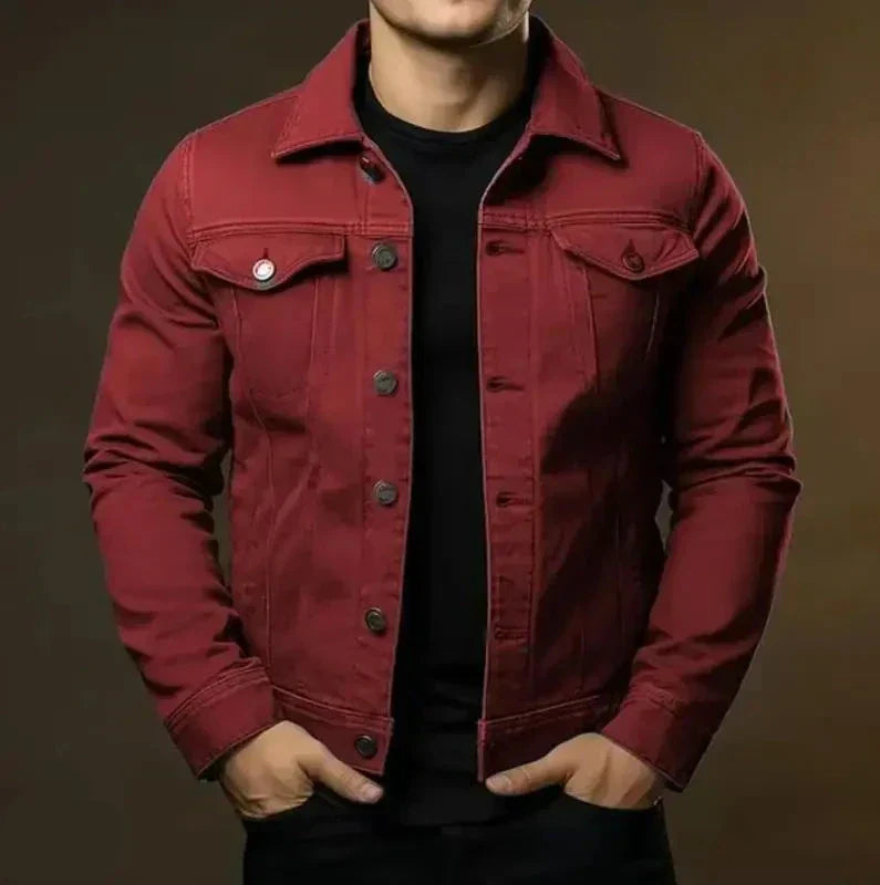 Veste en jean élégante pour homme en coton robuste