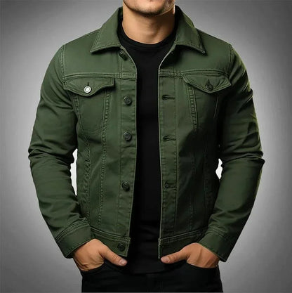 Veste en jean élégante pour homme en coton robuste