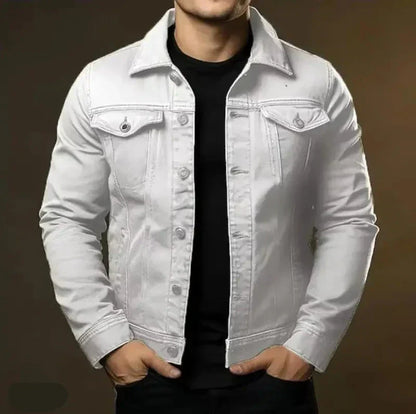 Veste en jean élégante pour homme en coton robuste