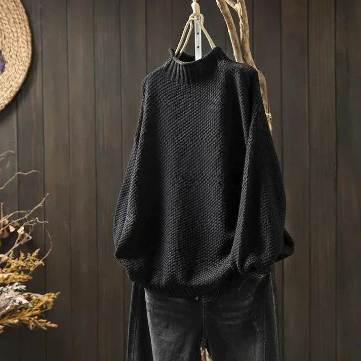 Sweat-shirt oversize confortable Col roulé