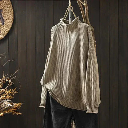 Sweat-shirt oversize confortable Col roulé