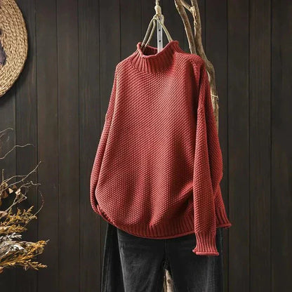 Sweat-shirt oversize confortable Col roulé