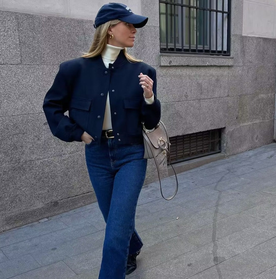 Soft Bomberjacke Samt Optik - IdealeKleiden