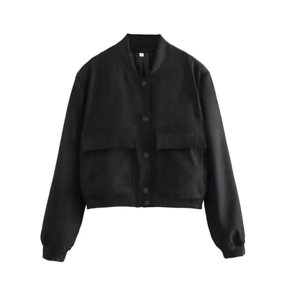Blouson bombardier doux effet velours