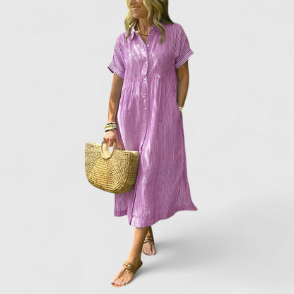 Robe d'été femme, rayée