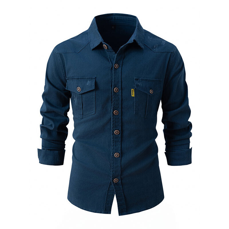Chemise en jean décontractée avec poches