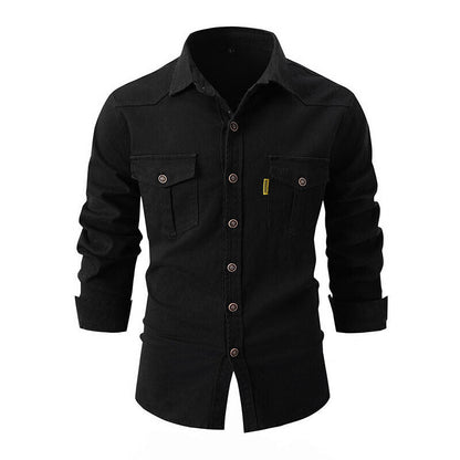 Chemise en jean décontractée avec poches