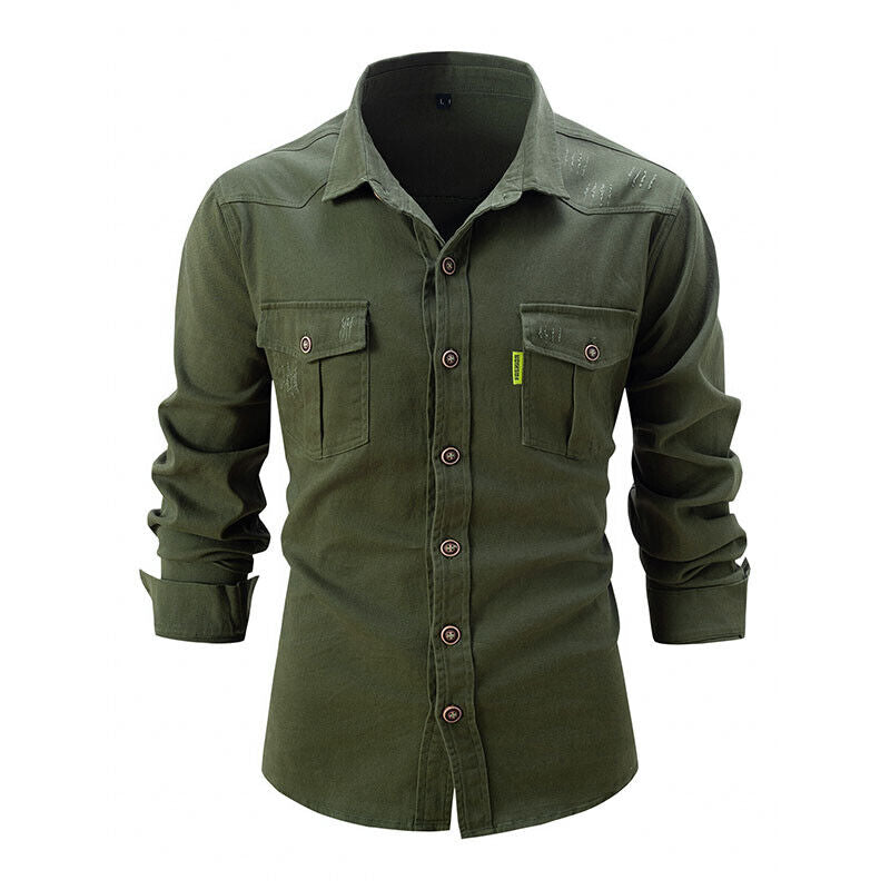Chemise en jean décontractée avec poches