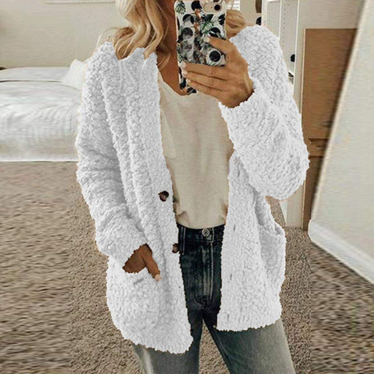 Cardigan en tricot souple Décontracté Maille grosse Confortable
