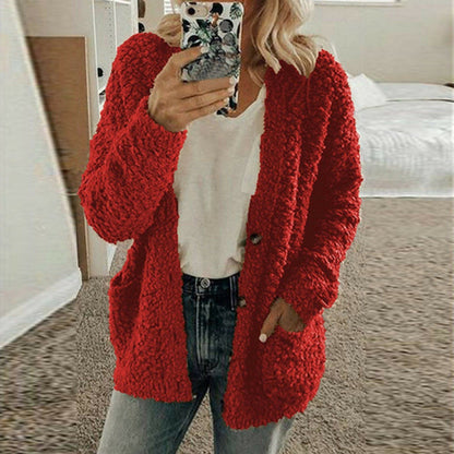 Cardigan en tricot souple Décontracté Maille grosse Confortable