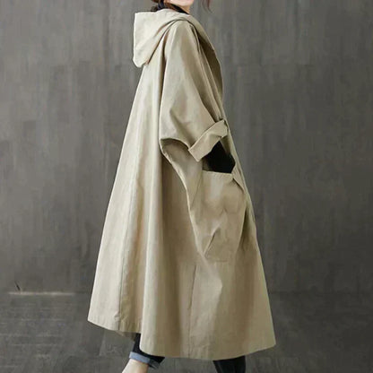 Große Trenchcoat Damen Modern Bequem - IdealeKleiden