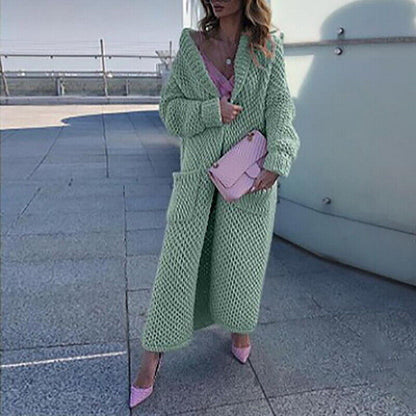 Pull long gilet élégant oversize pour femme