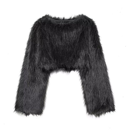 Pull-overs élégants pour femmes | Pull en fausse fourrure à manches larges