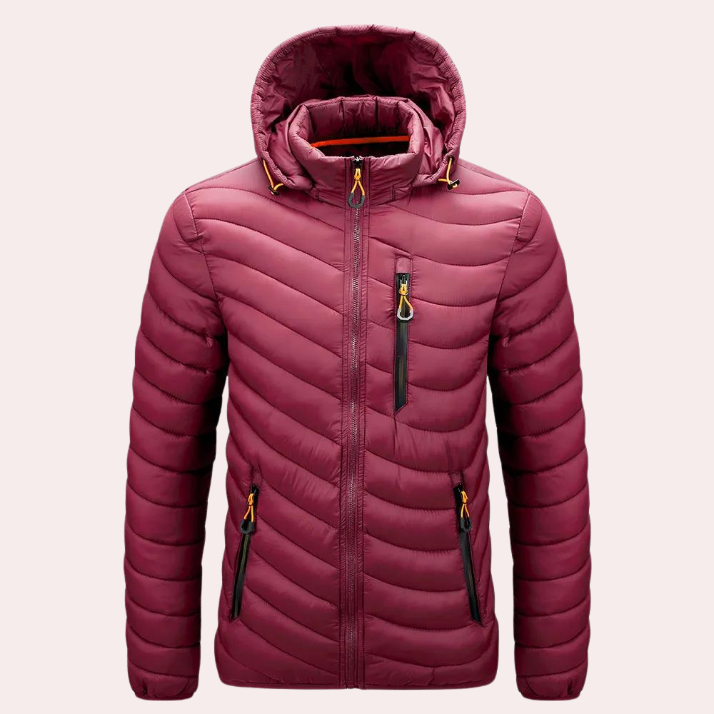 Veste d'hiver homme luxe capuche élégante
