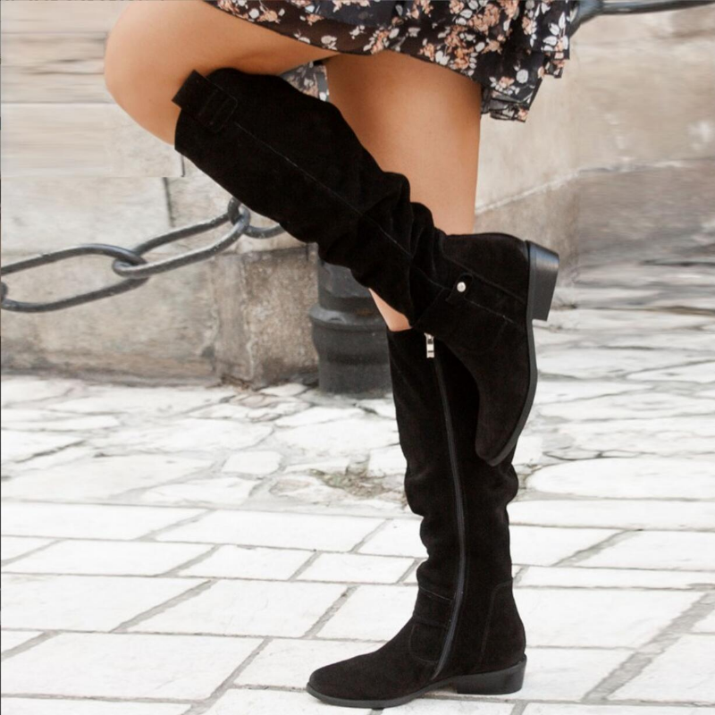 Bottes élégantes pour femmes antidérapantes noires