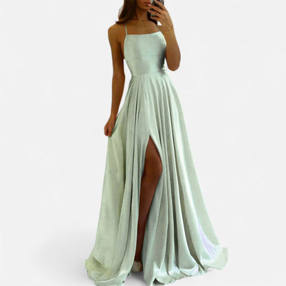 Robe d'été sans manches femme Élégante longue habillée